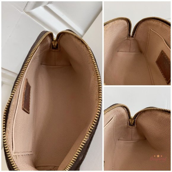 Authentic Louis Vuitton Brown Monogram Coated Canvas Cosmetic Pouch M47515 - Picture 9 of 13